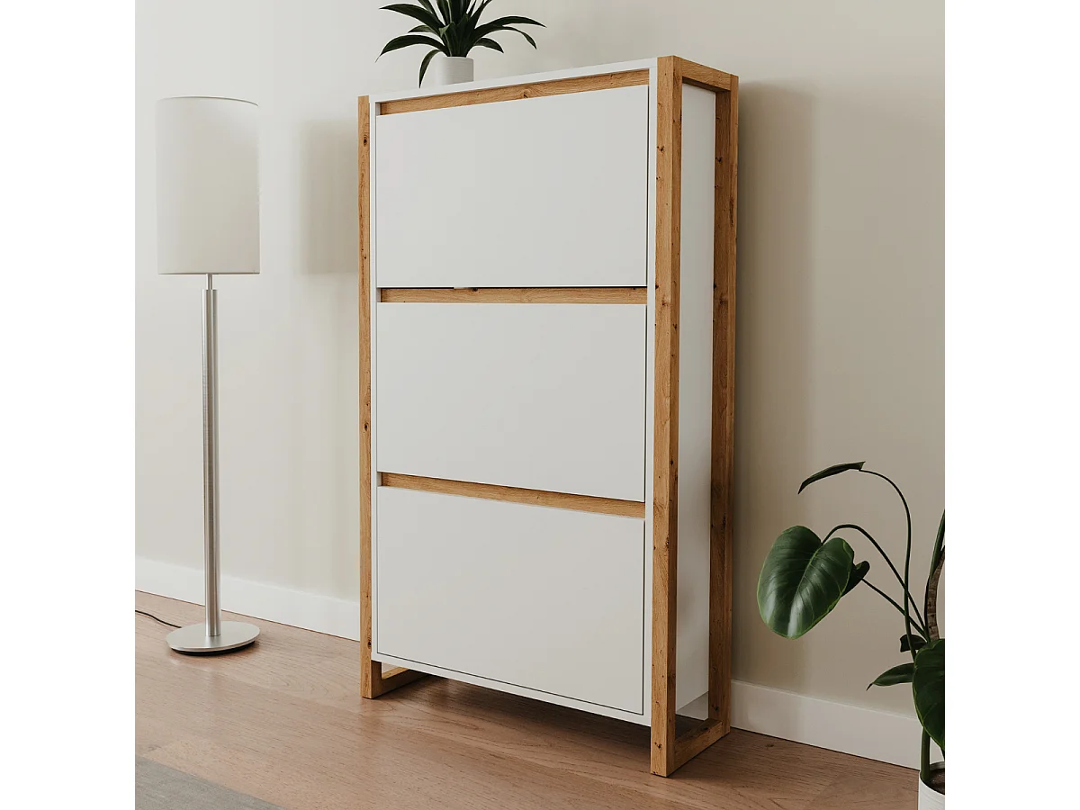 Meuble à Chaussures 3 Abattants L70 cm - DENVER