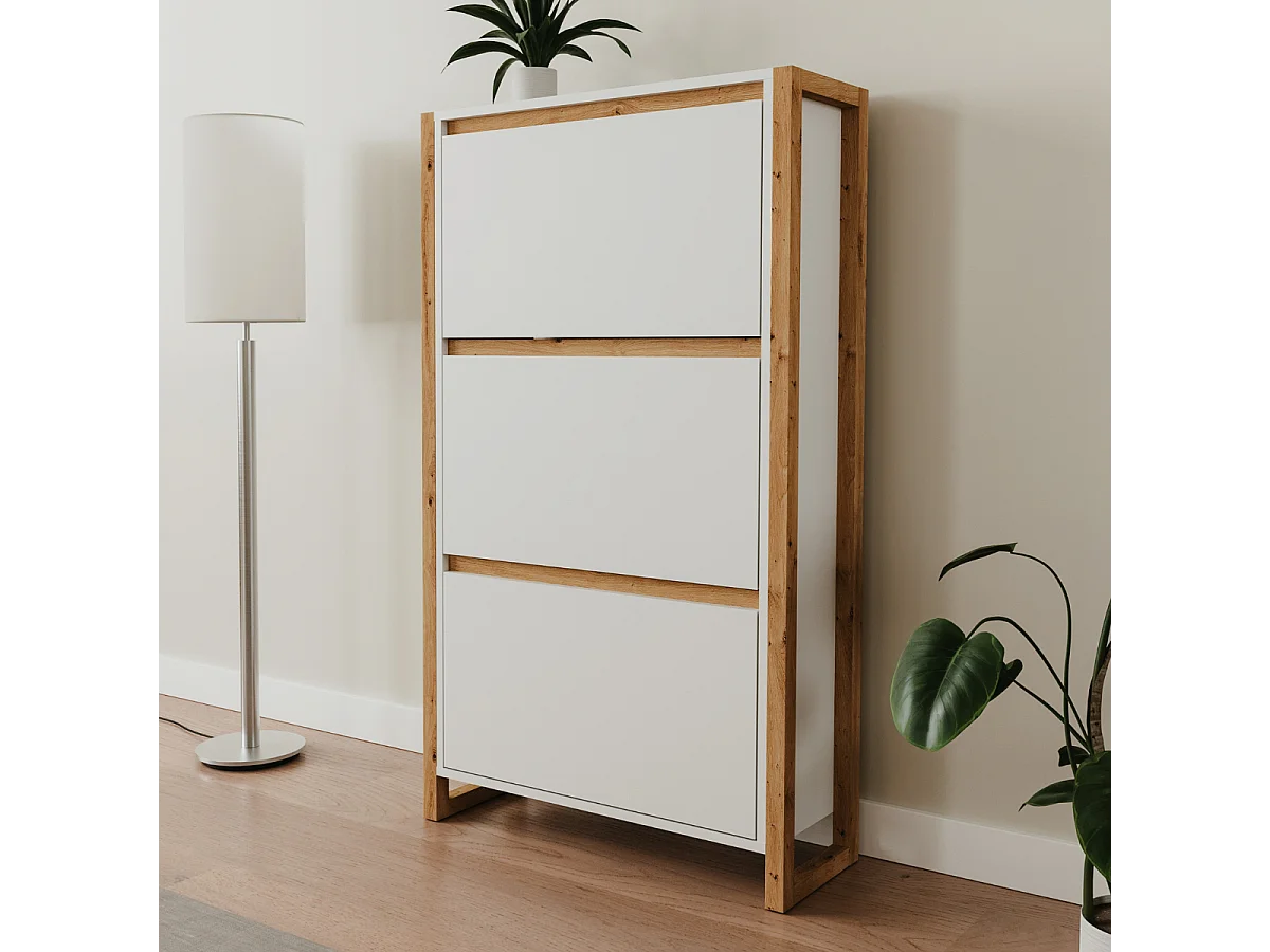 Meuble à Chaussures 3 Abattants L70 cm - DENVER