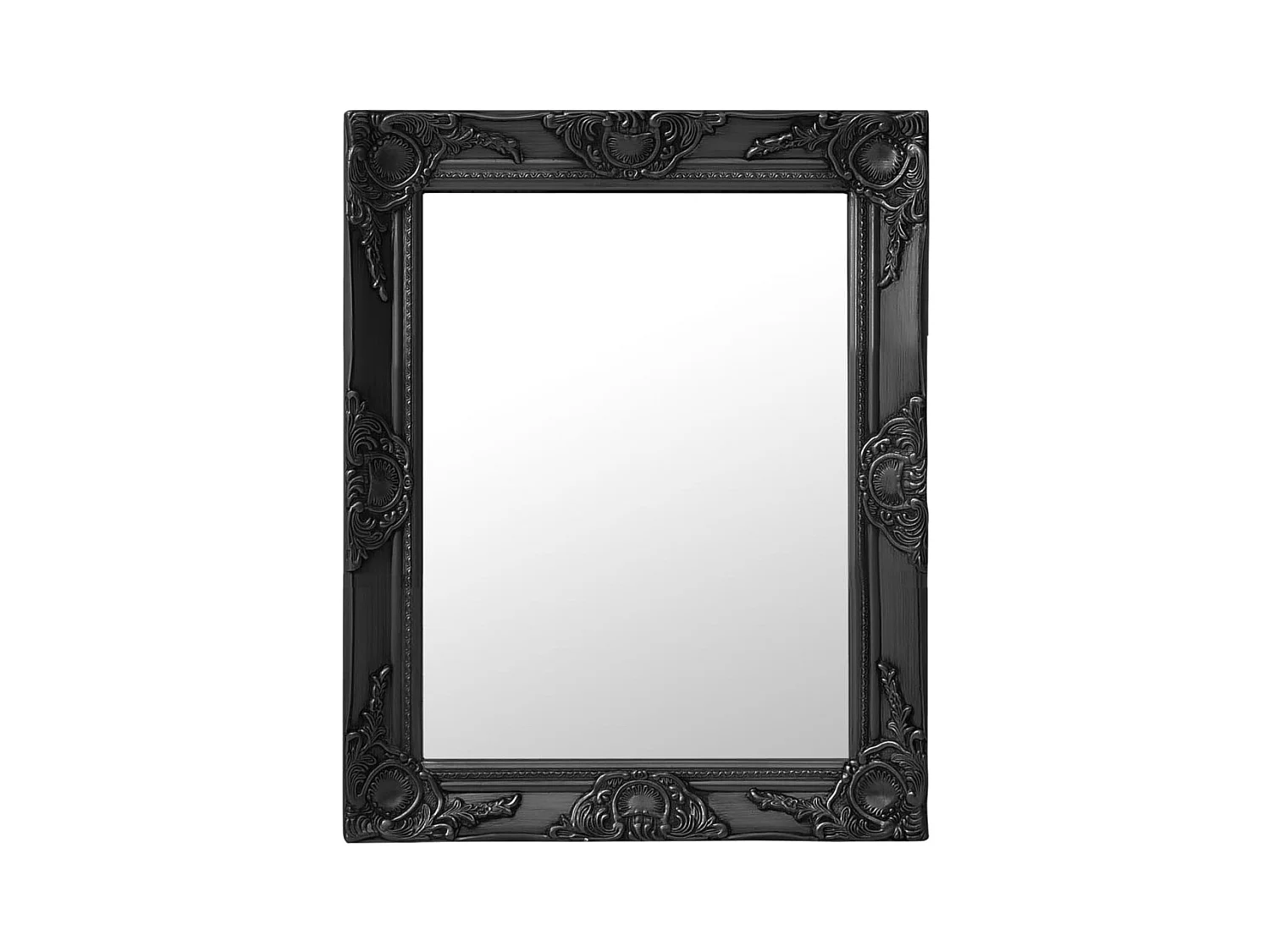 Miroir mural style baroque 50x60 cm noir