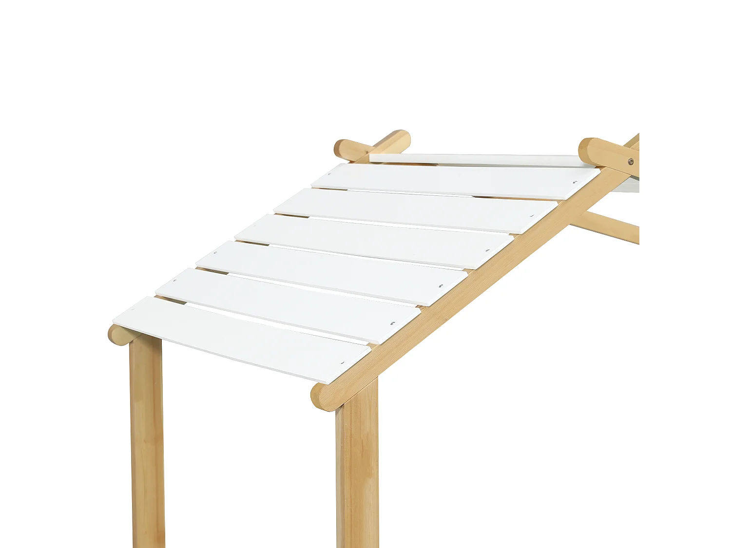 Lit cabane pour enfants 90x190cm - avec sommier à lattes - conception de maison en rondins - Bois massif + MDF - Naturel