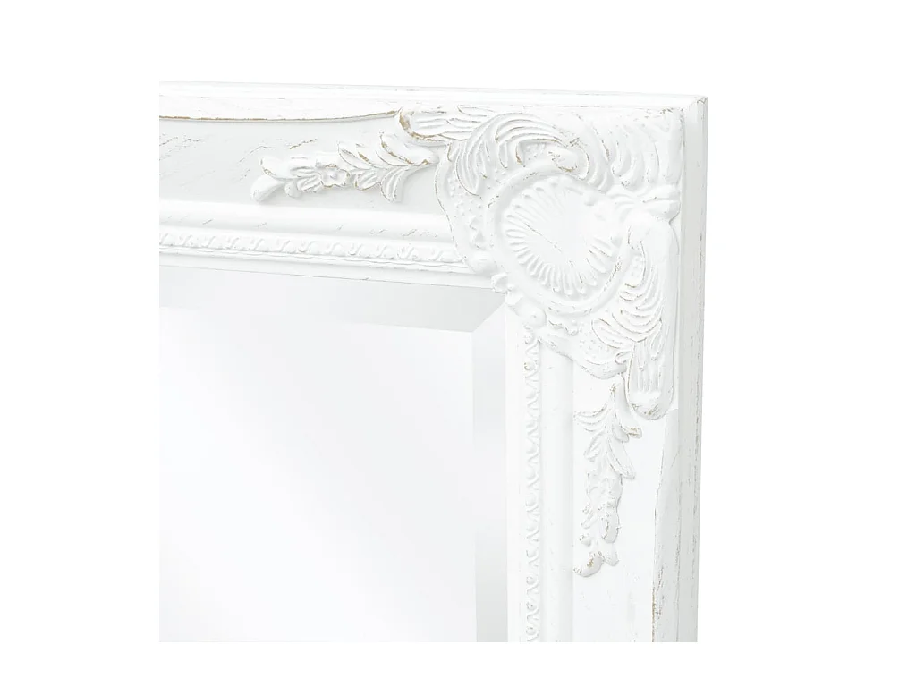 Espelho de Parede Barroco Branco 100x50 cm para Decoração Elegante