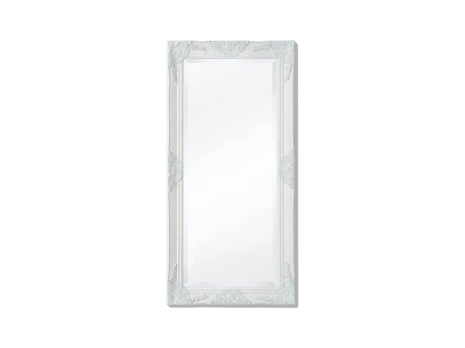 Miroir mural style baroque 100x50 cm blanc