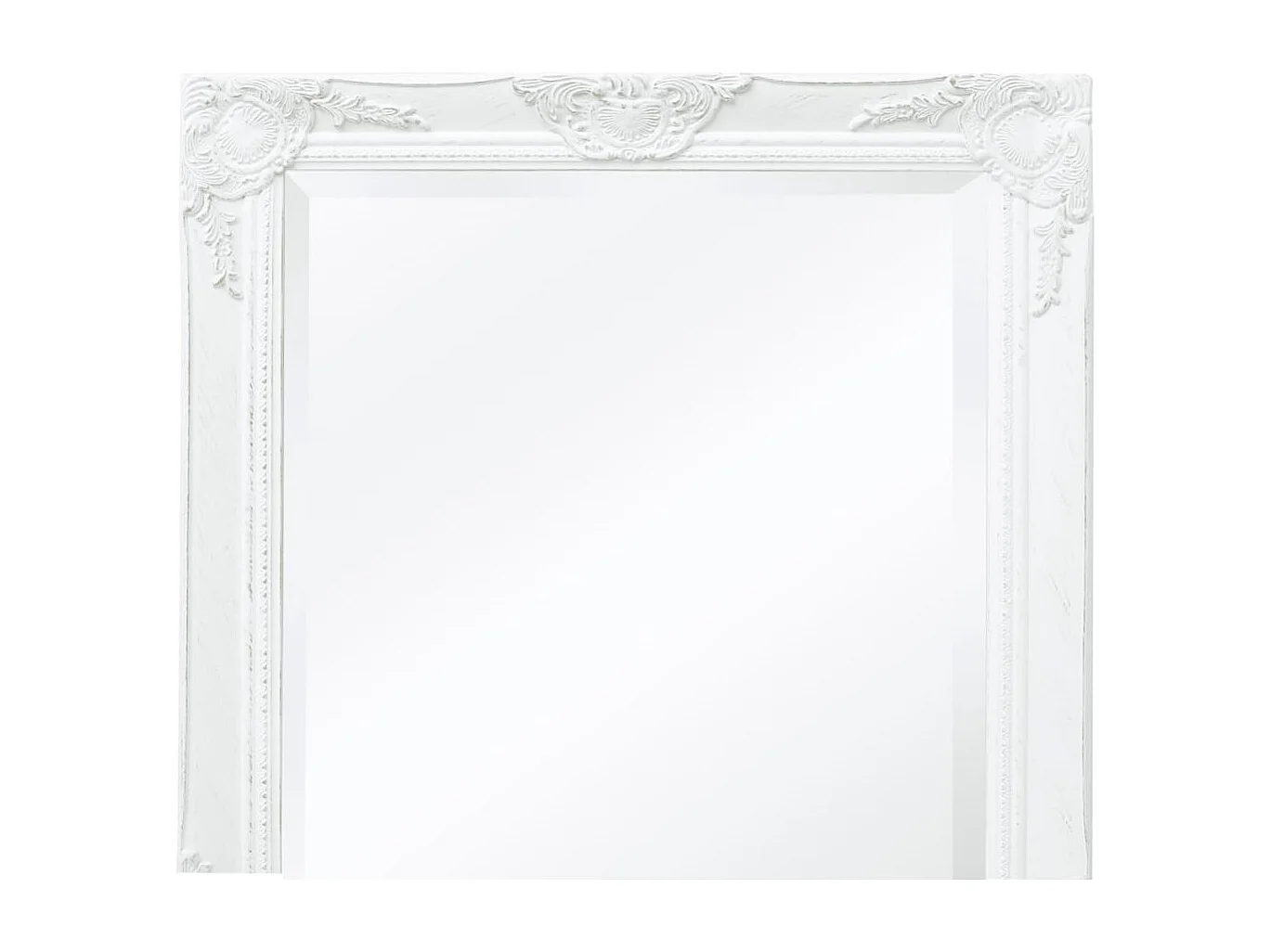 Espelho de Parede Barroco Branco 100x50 cm para Decoração Elegante