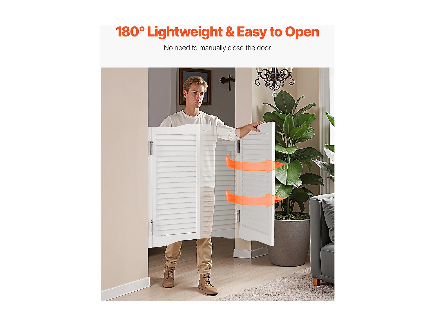 Puerta Batiente Doble SucceBuy, 90 x 2,8 x 90 cm, de Pino, con Bisagras, Herrajes, Fácil de Instalar, Color Blanco