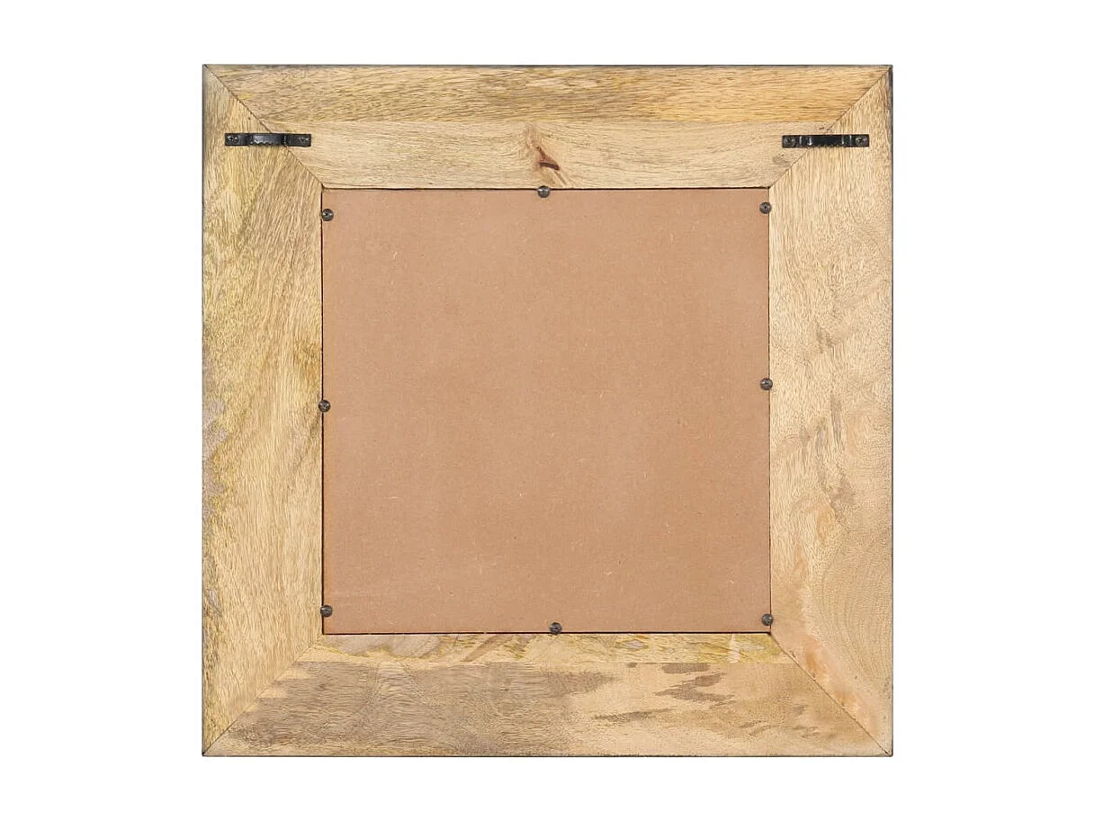 Espelho Decorativo 50x50 cm em Madeira de Mangueira Maciça