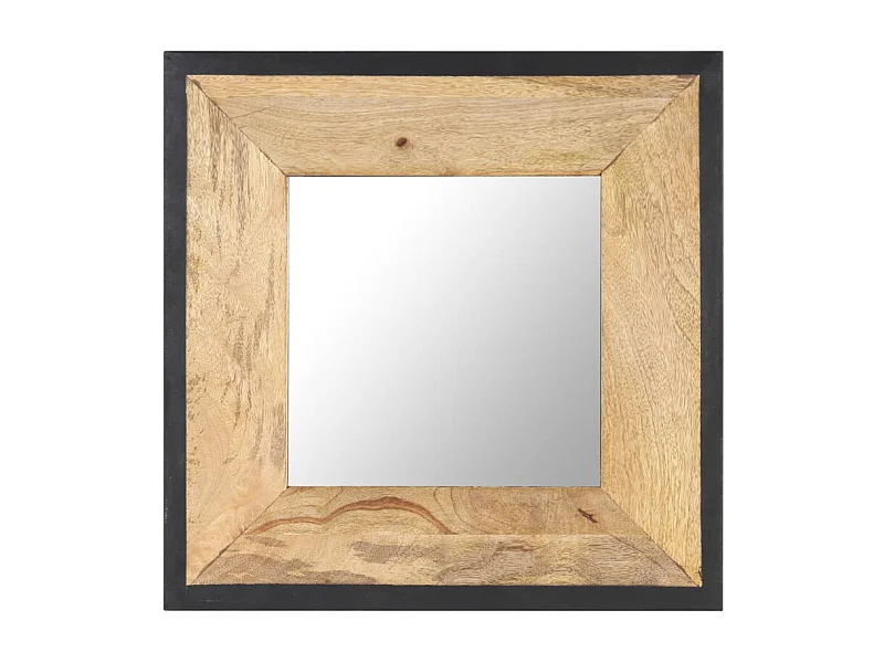 Espelho Decorativo 50x50 cm em Madeira de Mangueira Maciça