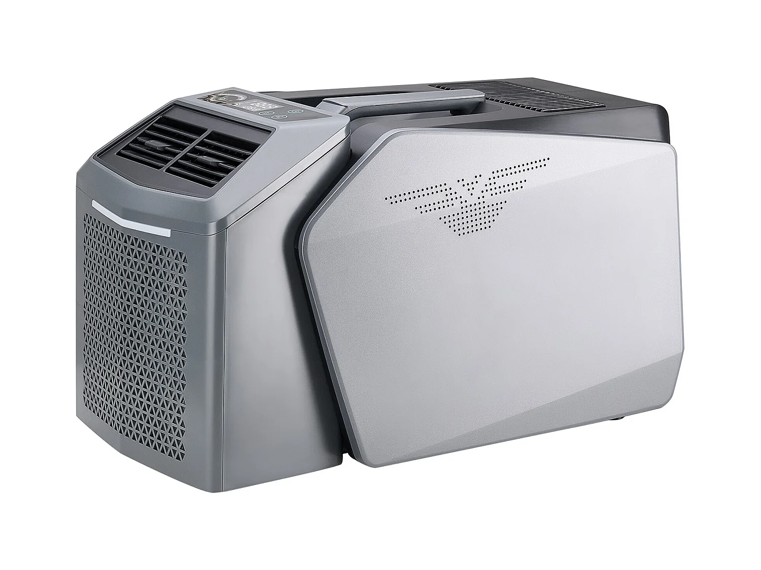 Climatiseur Portable SucceBuy, Refroidisseur d'Aair à 3 Vitesses, avec Minuterie 24 h, Réglable de 16-32 ℃, pour Camping en Tente Extérieure, Gris