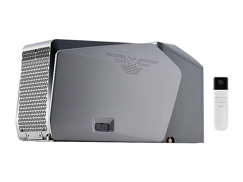 Draagbare Airconditioner SucceBuy, 3-snelheden Luchtkoeler, met 24-uurs Timer, Instelbaar van 16-32 ℃, voor Kamperen in een Buitentent, Grijs