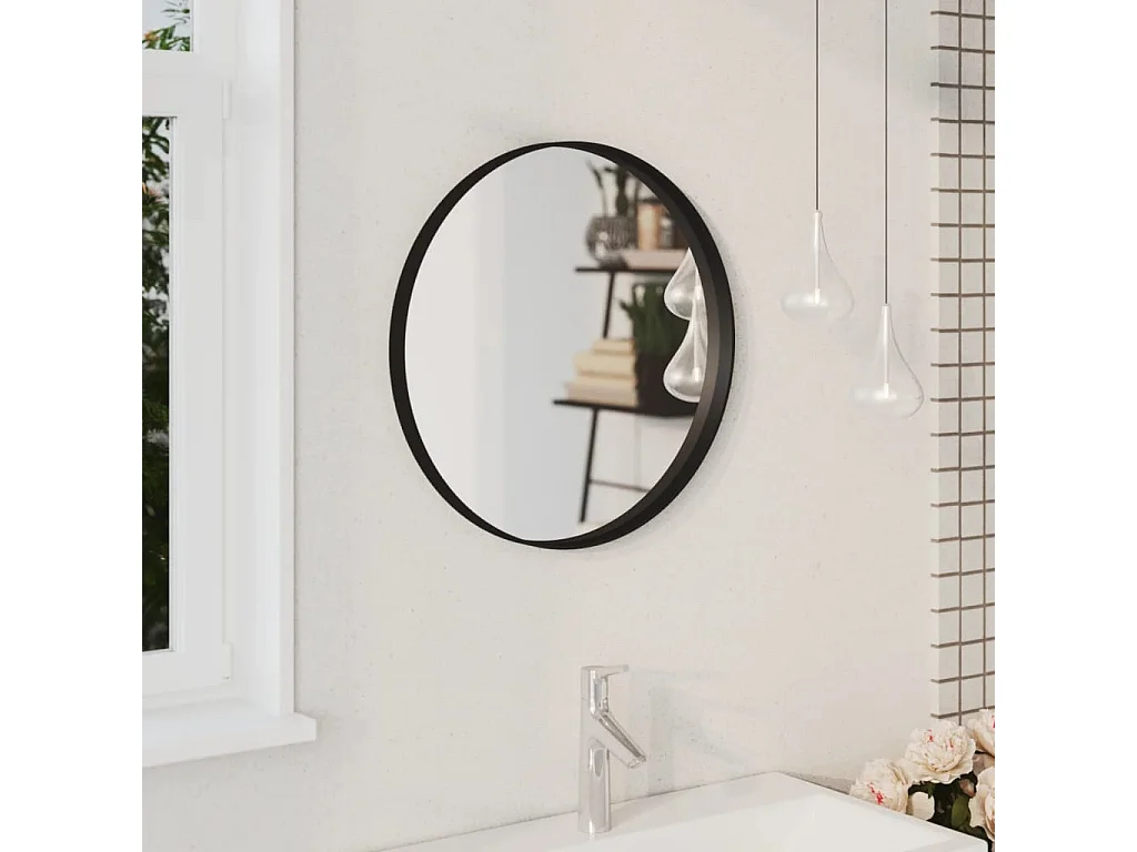 Miroir mural Noir 50 cm