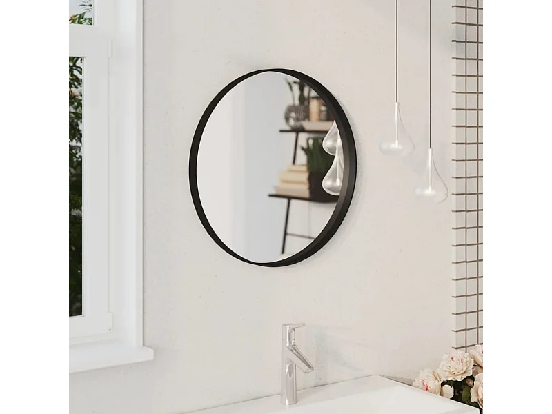 Miroir mural Noir 50 cm