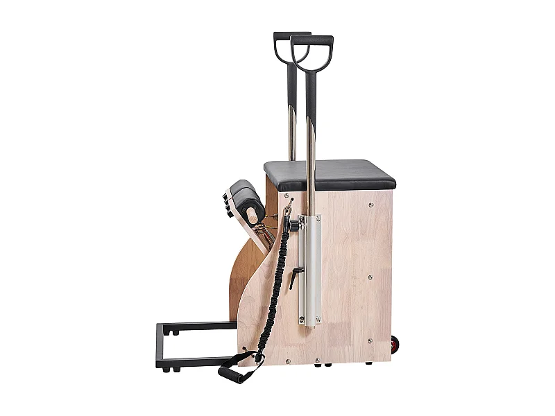 Chaise de Pilates SucceBuy, à Pédales Séparées avec Poignées, Équipement d'Entraînement de Pilates Réglable, pour Gym Domicile