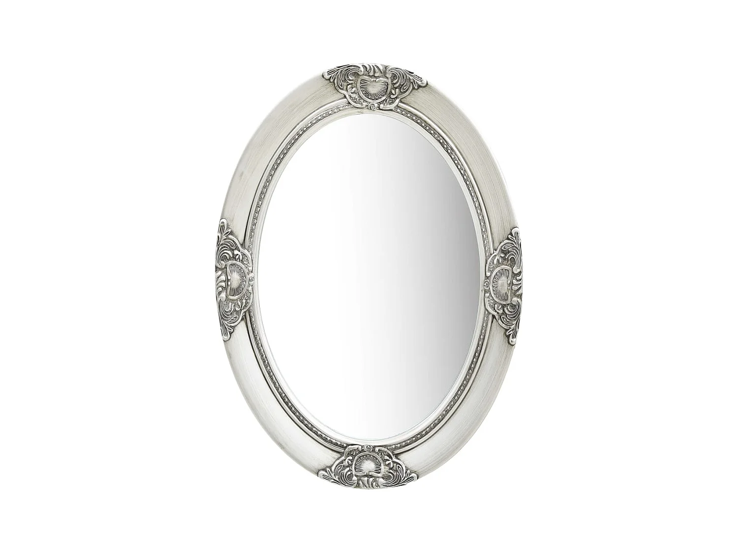 Miroir mural style baroque 50x70 cm Argenté