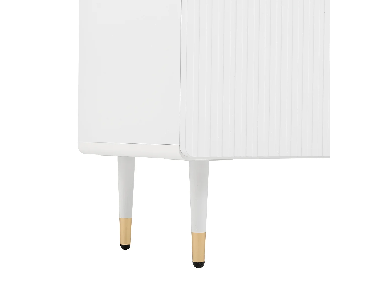 Móvel para TV 170x36x55 cm - 3 portas e 2 gavetas - pés ajustáveis dourados - MDF - branco