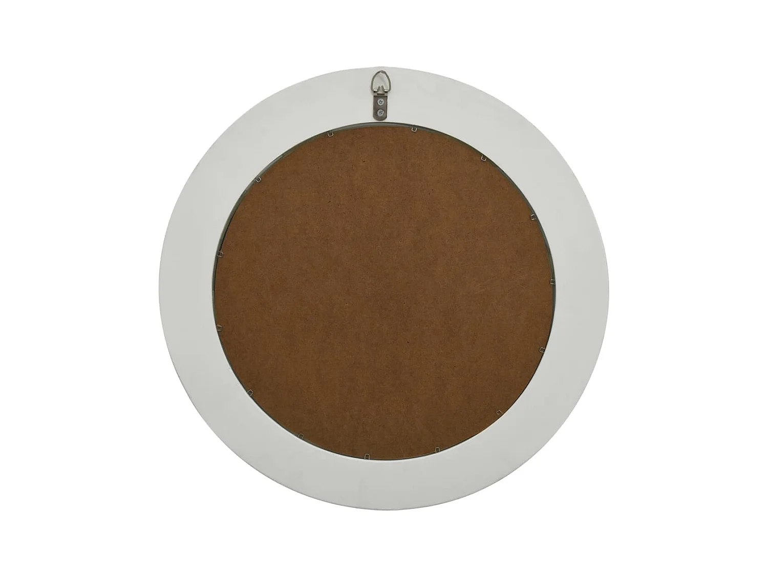 Espelho de Parede Barroco Redondo 50 cm Branco para Decoração Elegante