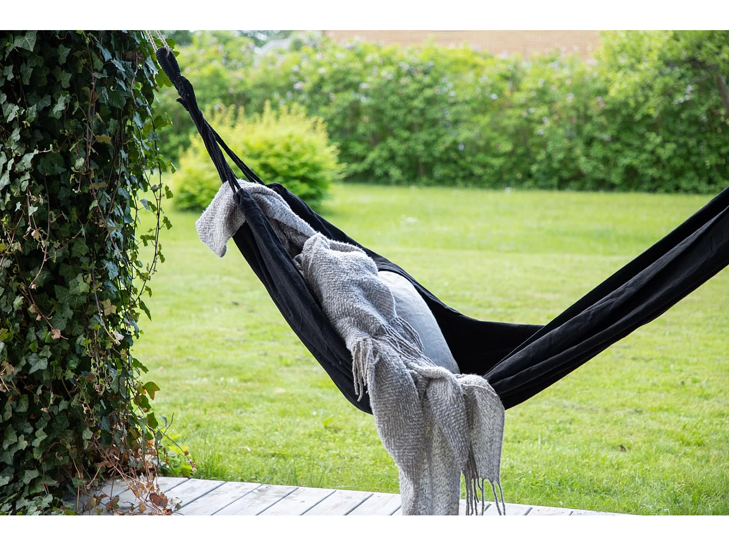 Hamac en Tissu "Hedvig" 200cm Noir