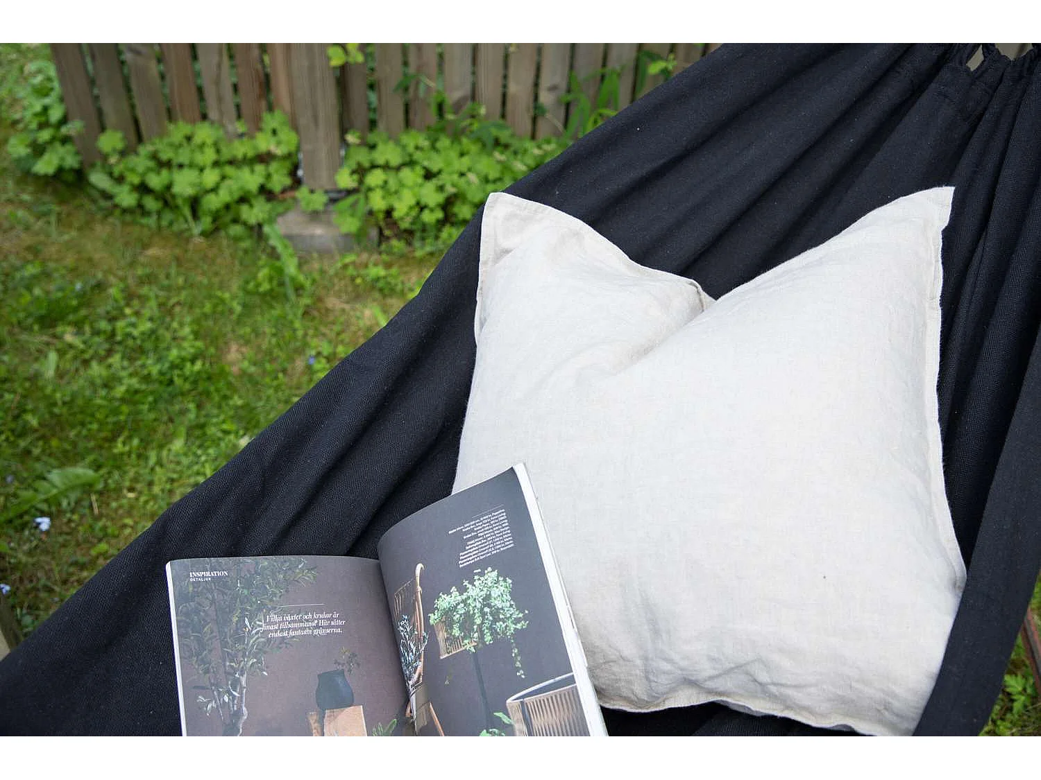 Hamac en Tissu "Hedvig" 200cm Noir