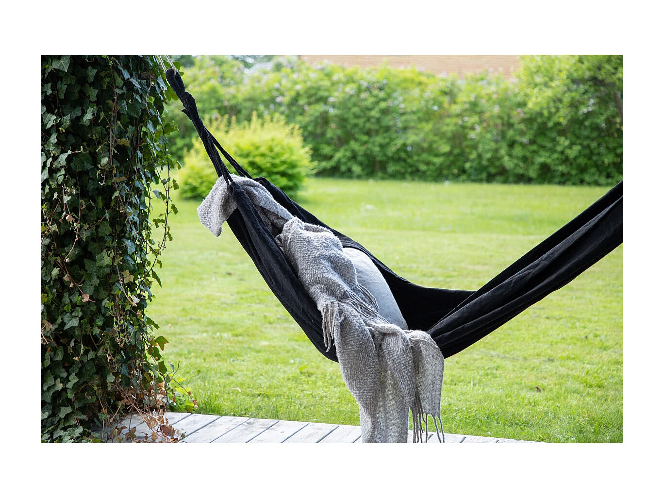 Hamac en Tissu "Hedvig" 200cm Noir