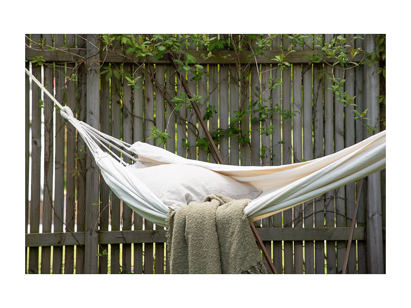 Hamac en Tissu "Hedvig" 200cm Blanc Crème