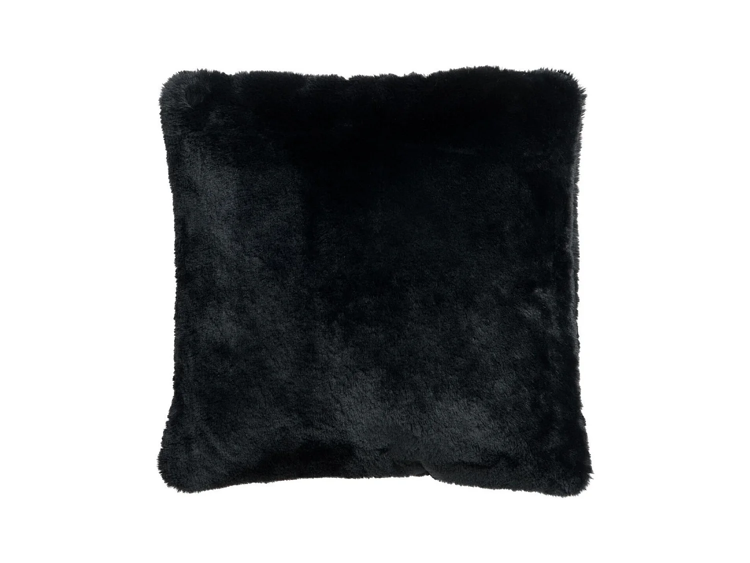 Coussin Imitation Fourrure "Cutie" 45x45cm Noir
