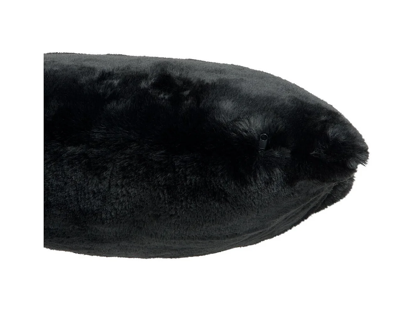 Coussin Imitation Fourrure "Cutie" 45x45cm Noir