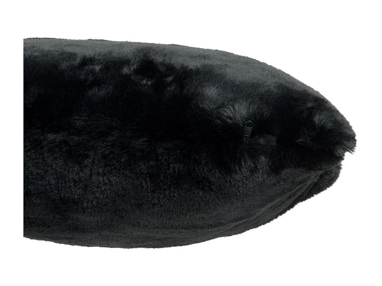 Coussin Imitation Fourrure "Cutie" 45x45cm Noir