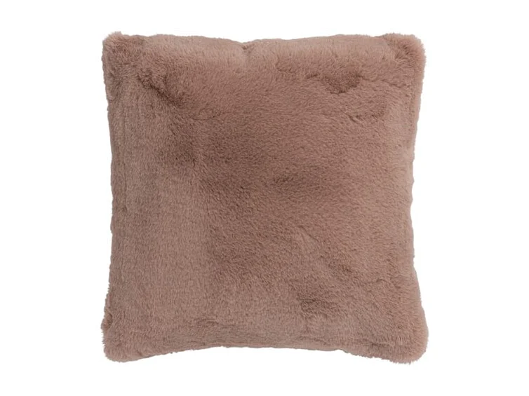 Cojín cuadrado de poliéster rosa empolvado de 44x41cm