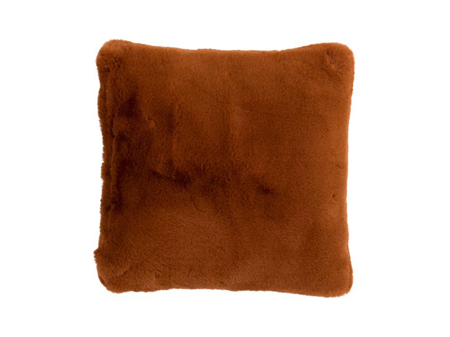 Coussin Imitation Fourrure "Cutie" 45x45cm Rouille