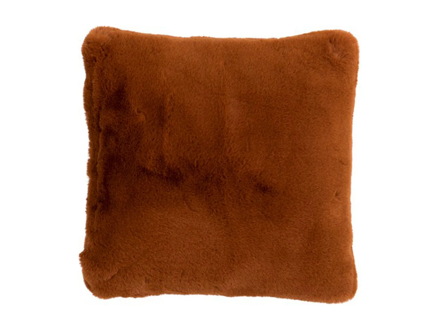Coussin Imitation Fourrure "Cutie" 45x45cm Rouille