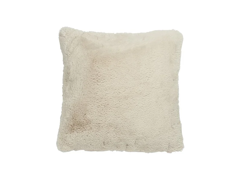 Coussin Imitation Fourrure "Cutie" 45x45cm Gris Clair