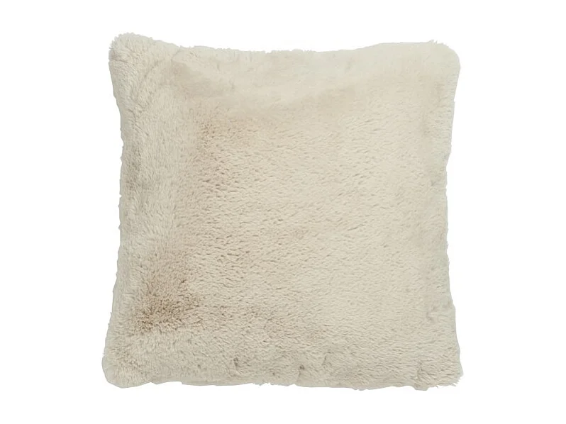 Coussin Imitation Fourrure "Cutie" 45x45cm Gris Clair