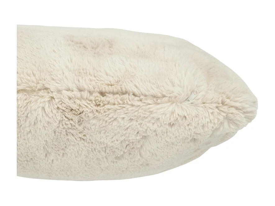 Coussin Imitation Fourrure "Cutie" 45x45cm Gris Clair