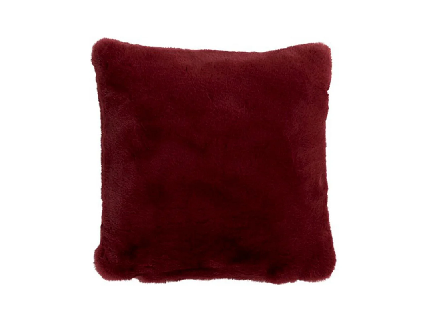 Coussin Imitation Fourrure "Cutie" 45x45cm Rouge