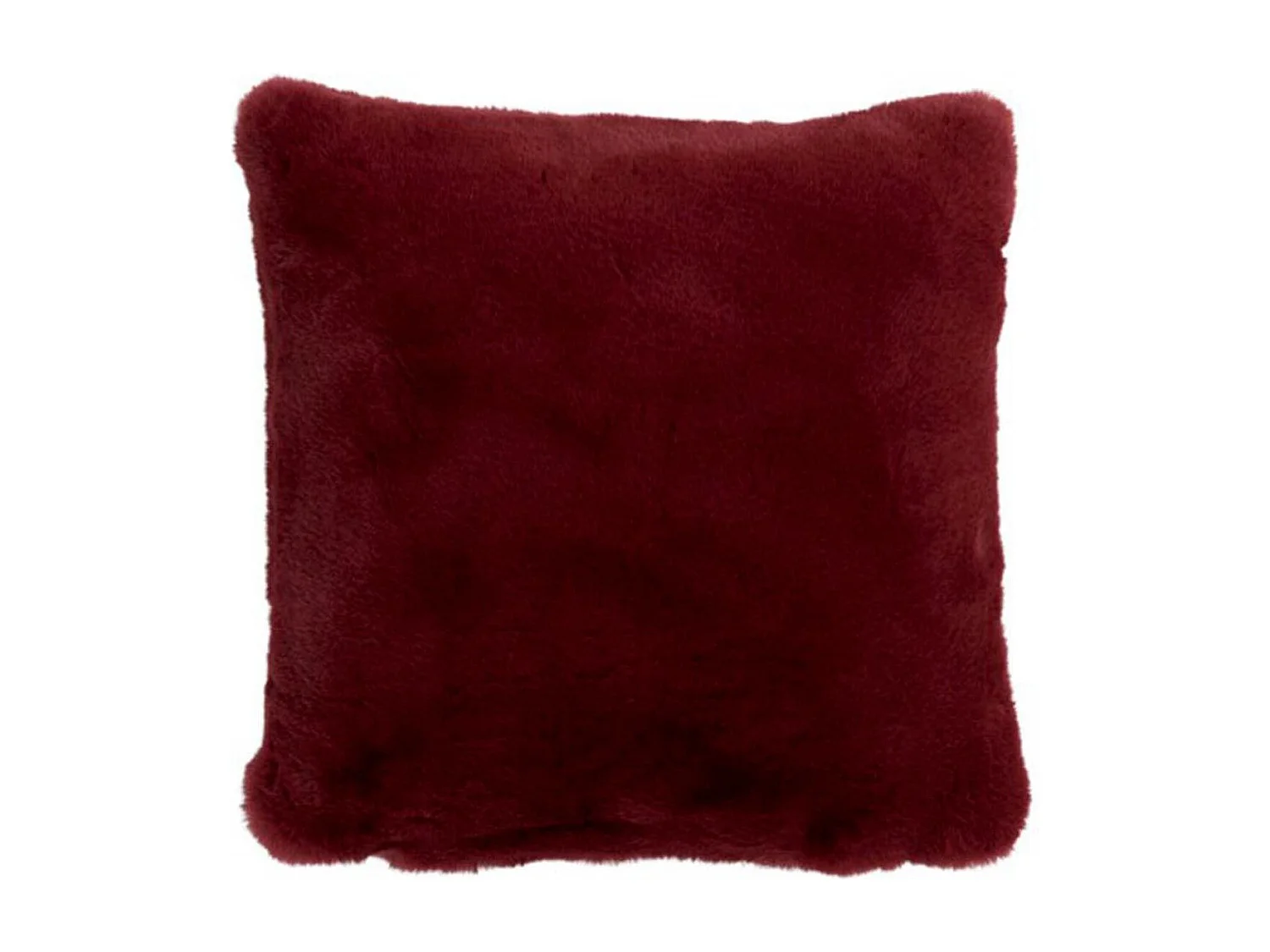 Coussin Imitation Fourrure "Cutie" 45x45cm Rouge