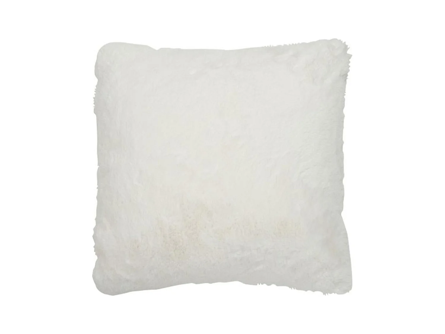 Coussin Imitation Fourrure "Cutie" 45x45cm Blanc