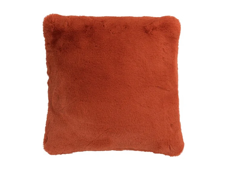 Coussin Imitation Fourrure "Cutie" 45x45cm Orange