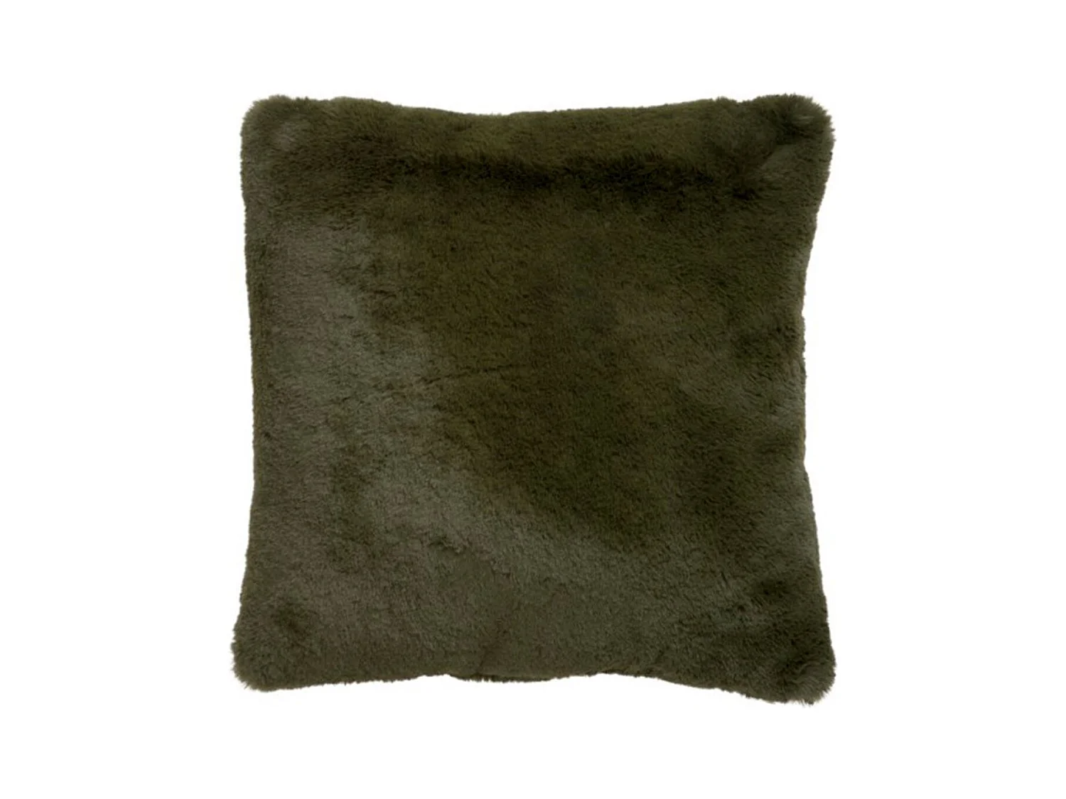 Coussin Imitation Fourrure "Cutie" 45x45cm Vert Kaki