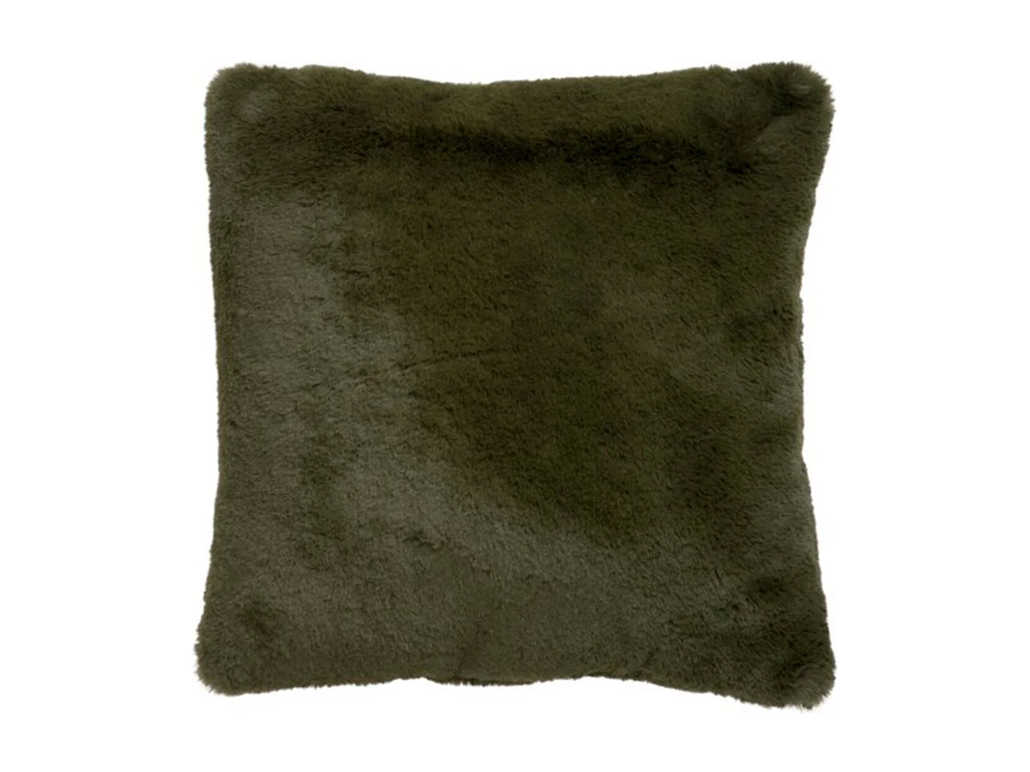 Coussin Imitation Fourrure "Cutie" 45x45cm Vert Kaki