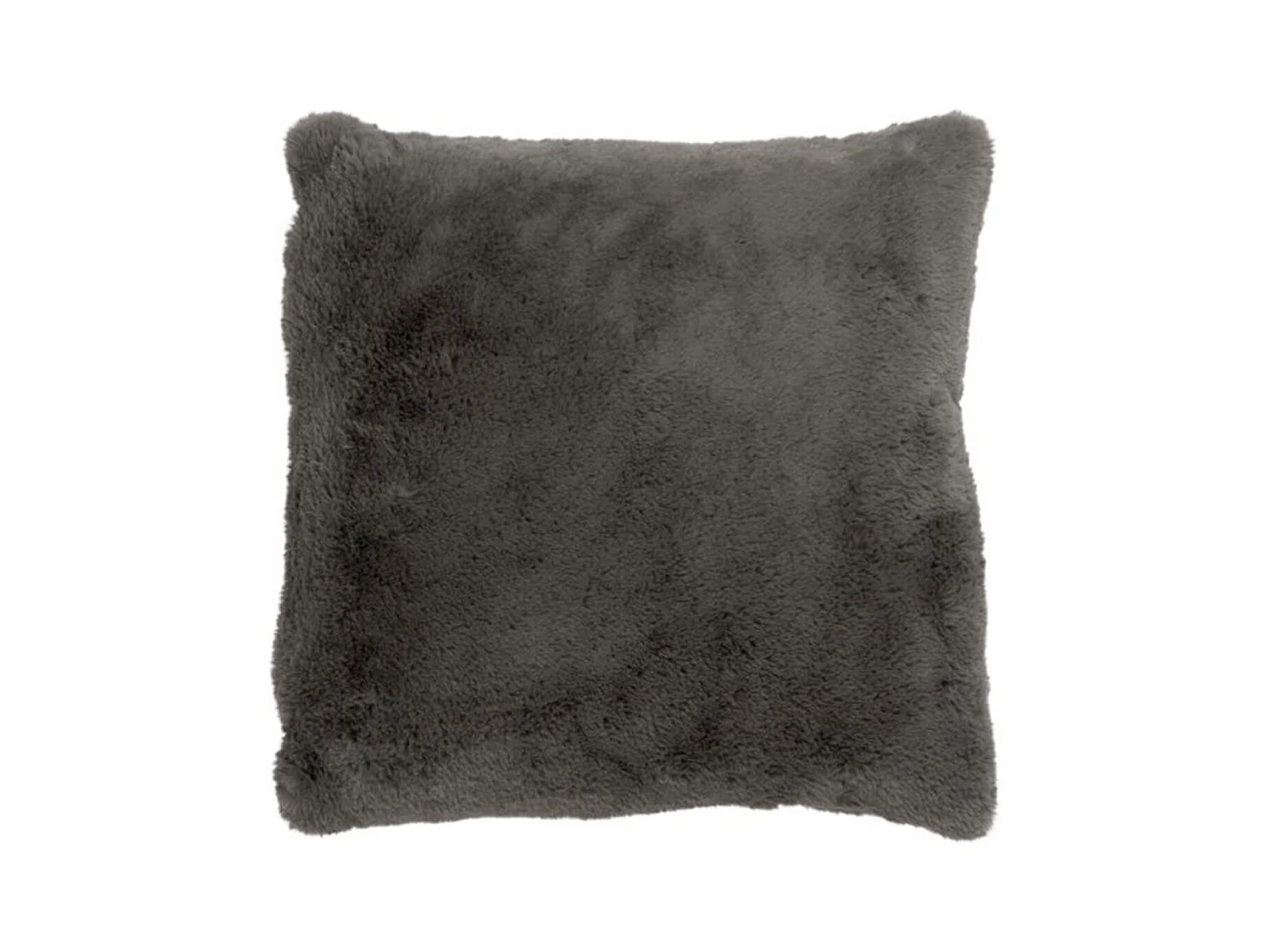 Coussin Imitation Fourrure "Cutie" 45x45cm Gris Foncé