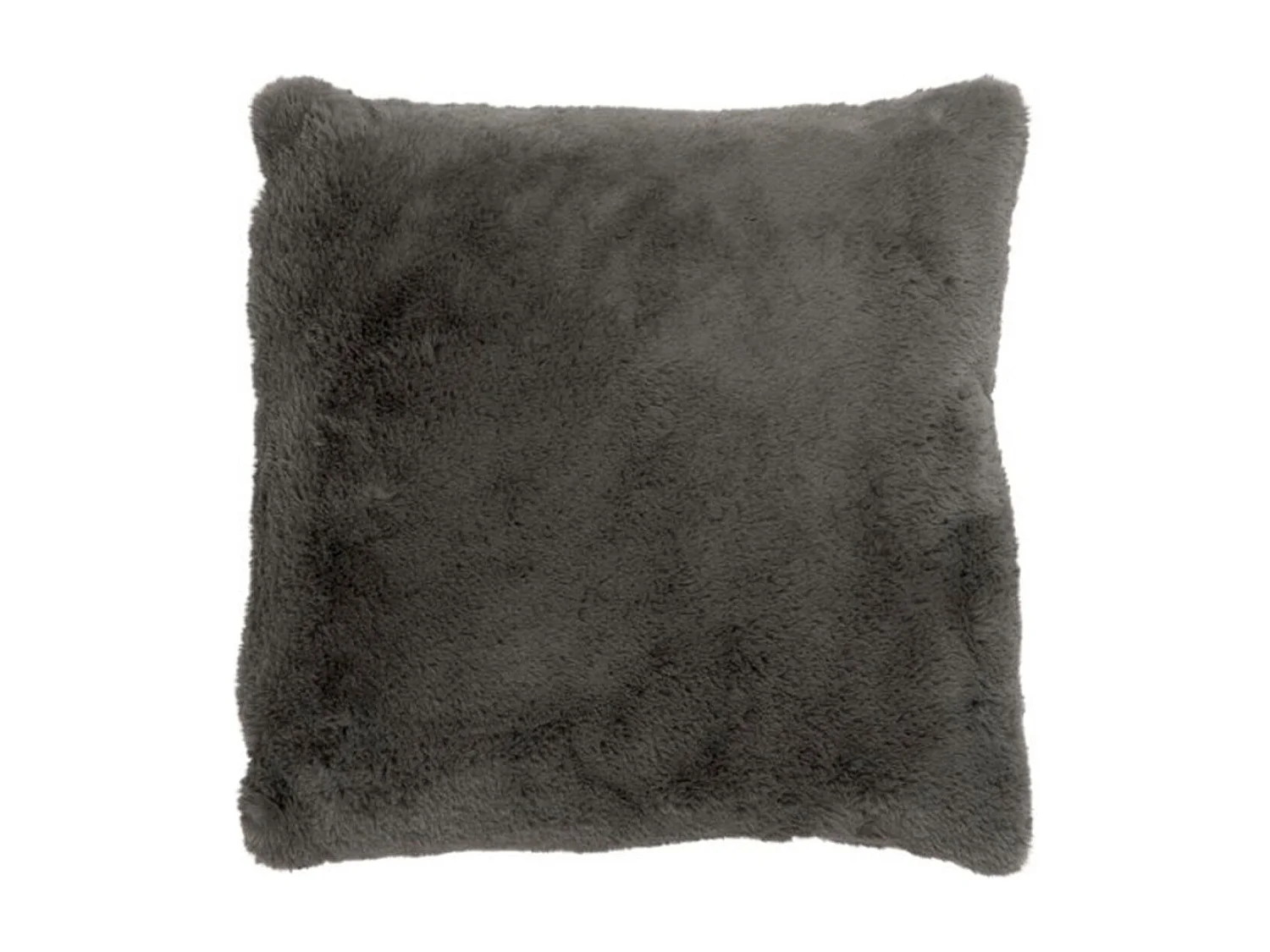 Coussin Imitation Fourrure "Cutie" 45x45cm Gris Foncé