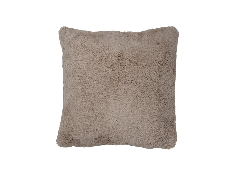 Coussin Imitation Fourrure "Cutie" 45x45cm Gris