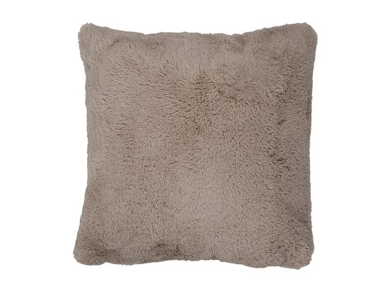 Coussin Imitation Fourrure "Cutie" 45x45cm Gris