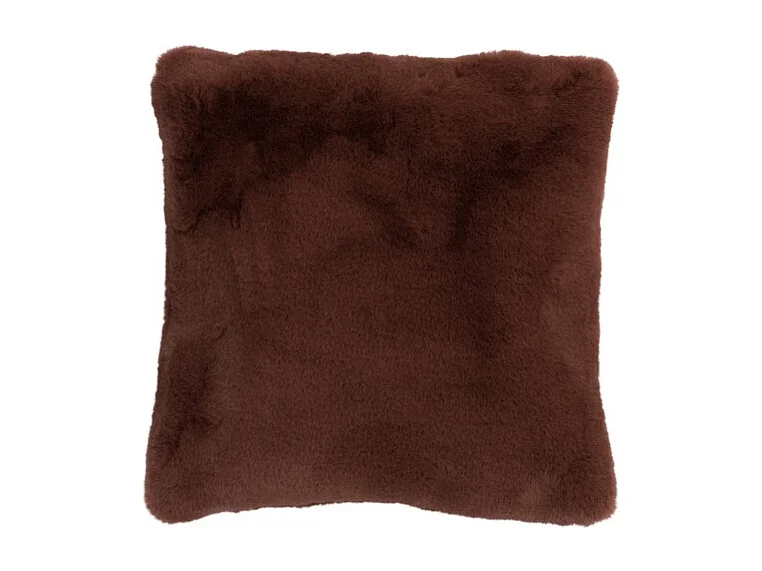 Cojín cuadrado de poliéster marrón claro de 44x41cm