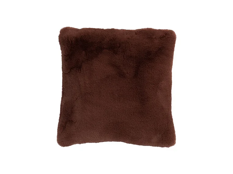 Coussin Imitation Fourrure "Cutie" 45x45cm Marron Clair