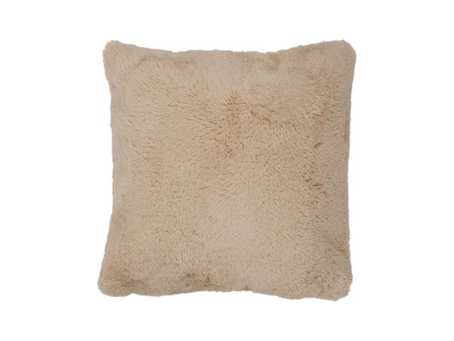Coussin Imitation Fourrure "Cutie" 45x45cm Beige
