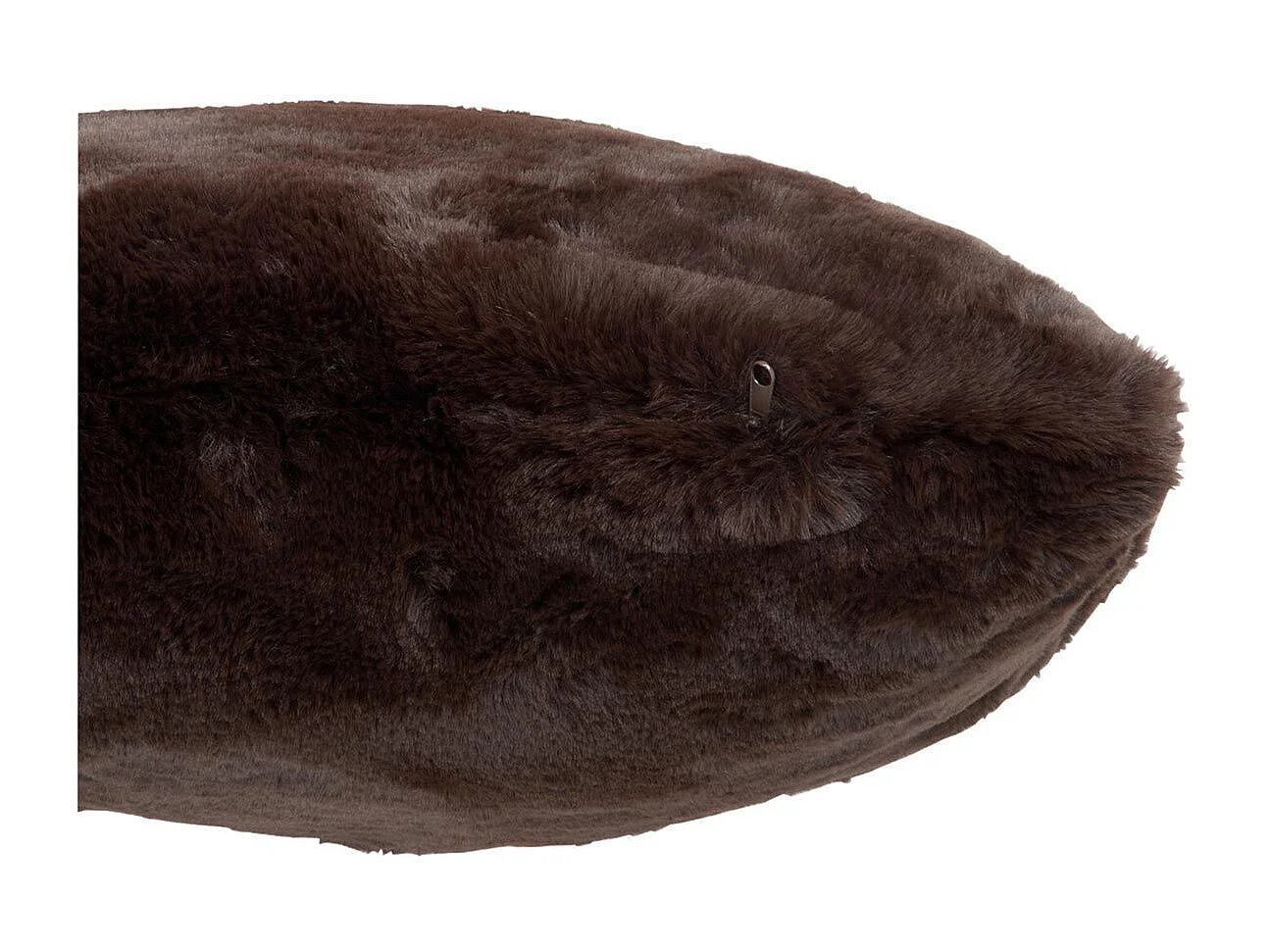 Coussin Imitation Fourrure "Cutie" 45x45cm Marron Foncé