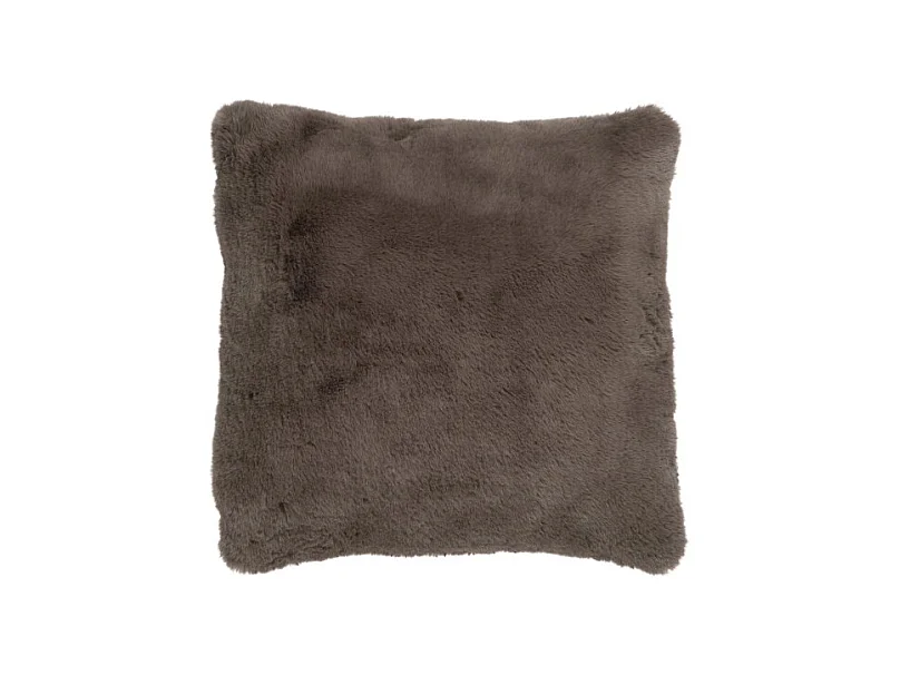 Coussin Imitation Fourrure "Cutie" 45x45cm Taupe