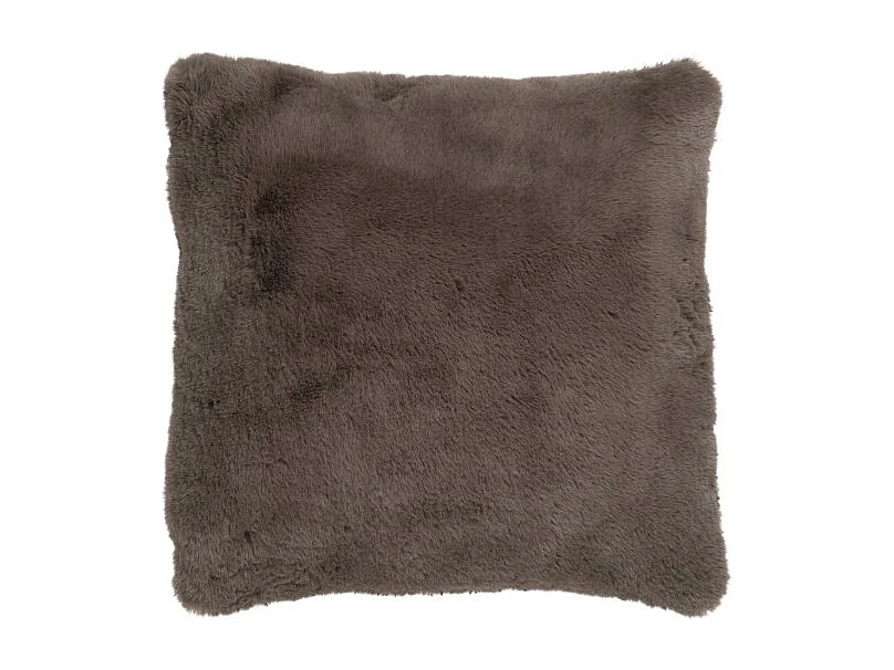 Coussin Imitation Fourrure "Cutie" 45x45cm Taupe