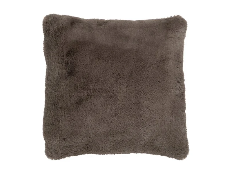 Coussin Imitation Fourrure "Cutie" 45x45cm Taupe