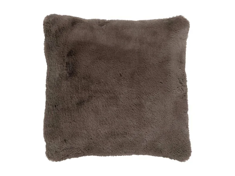 Cuscino quadrato in poliestere color talpa 45x45 cm