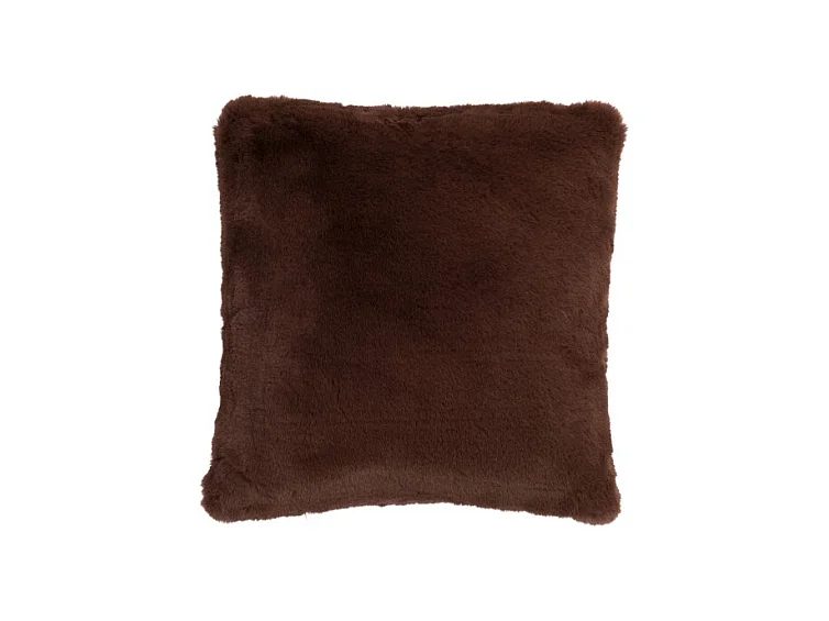 Coussin Imitation Fourrure "Cutie" 45x45cm Marron